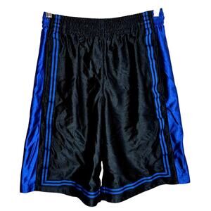 Vintage Footlocker Men's Black/ Royal Blue Basketball Athletic Shorts Lined Sm